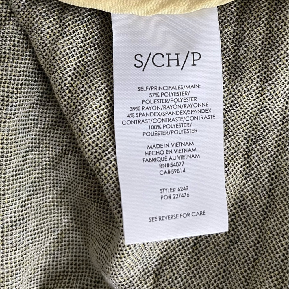 Cabi Women’s Hobnob Topper Jacket Swing Coat Daffodil Yellow Geometric Design S - Picture 15 of 15